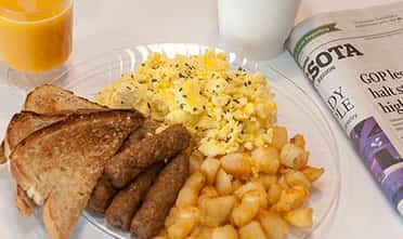 a delicious breakfast from our Hot Breakfast Buffet