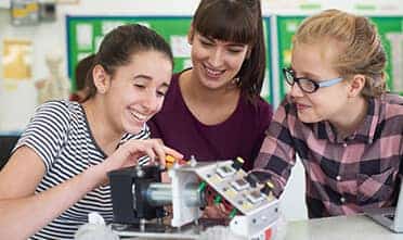 a group of teenagers in our robotics competition